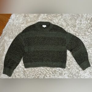 Gentle Fawn Olive Cropped Crewneck Sweater